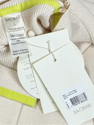 BAOBAB Kayda Cut-Out Long Sleeve Knit Maxi Dress, Vanilla/Lime, Large thumbnail 9