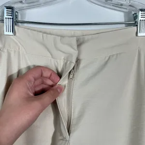 H&M Light Beige Tan High Waisted Straight Leg Slack Trouser Pants Size 4 Office thumbnail 3