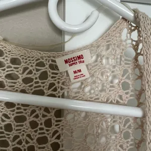 Mossimo Supply Co. Beige Open-Knit Cardigan thumbnail 2