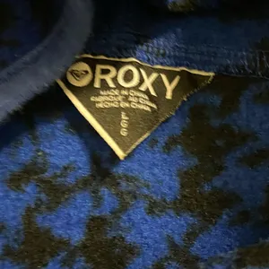 Roxy Womens Hooded Jacket L Large Royal Blue & Black Fleece Full Zip Bust 42” thumbnail 4
