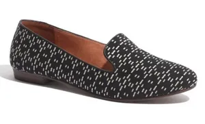 Madewell Black Linebreak Teddy Loafer Fabric Leather Lined Flat Shoes Size 9 thumbnail 1