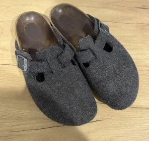 Birkenstock Boston Clog Grey Anthracite Wool Soft Size 40‎ P thumbnail 1