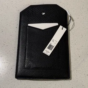 Marc Jacobs Black NWT Leather Sleeve Pouch‎ Travel Organizer Women OS thumbnail 2