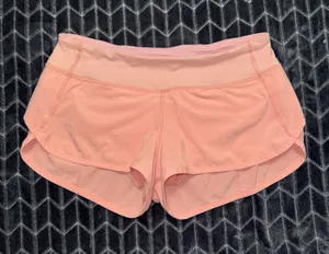 Lululemon Women's Run Time Shorts Athletic Liner Pink Size 6 thumbnail 1