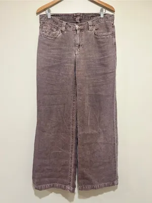 Ryan Michael Wide Leg Linen Minimalist Pants in Dusty Brown Mauve Size 8 thumbnail 2