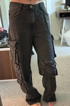 Adrene Cargo Jeans Black Green Size 05 thumbnail 1