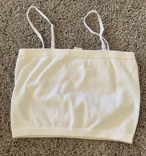 Bozzolo White Cropped Tank Top thumbnail 2