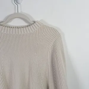 Lululemon Cotton Blend Crewneck Ribbed Sweater Bone Chunky Casual Womens Medium thumbnail 3