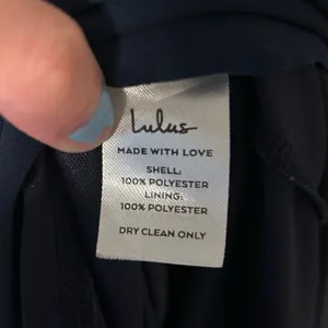 Lulus Dress Heavenly Hues Elegant Navy Blue Sleeveless Maxi Slit Size Small thumbnail 8