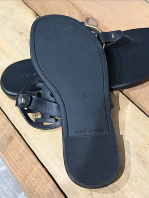 New Tory Burch Miller Gold Logo Sandals thumbnail 5