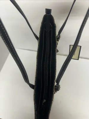 Nine West Tan and Black Geometric Tote thumbnail 6