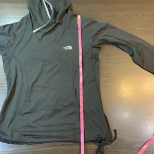 The North Face Hiking Hoodie Womens Medium Black Vapor Wick Lightweight Pullover thumbnail 9