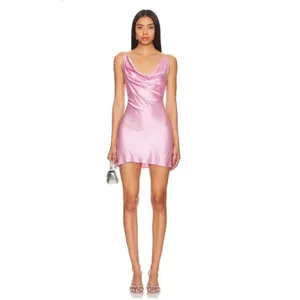 NBD revolve cowl neck mini dress red size small Stretchy thumbnail 2