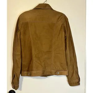 Wilsons Leather Chloe Trucker Jacket Womens Size Medium Retro 90s Biker‎ Brown thumbnail 3