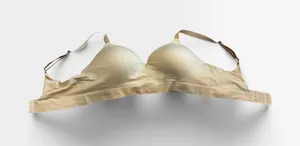 Truekind Wireless Padded‎ Bra Medium Tan Beige Seamless Comfort Everyday thumbnail 1