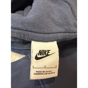Nike Fine Athletic Goods Logo Hoodie Blue Cream Pullover Sweatshirt Size Large thumbnail 3
