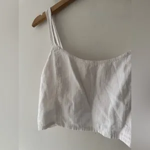 Aerie White Smocked Cotton‎ Woven Corset Cropped Tank Top thumbnail 3