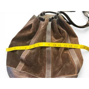 Sundance Cheval suede drawstring bucket bag purse backpack brown thumbnail 7