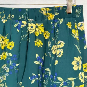 Sugarlips Green Yellow Floral Mini Skirt S2738VCI Lined Ruffle Hem Large thumbnail 4