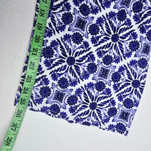 Patrons of Peace 41G Blue White Tile Print Halter Smocked‎ Wide Leg Jumpsuit S thumbnail 9