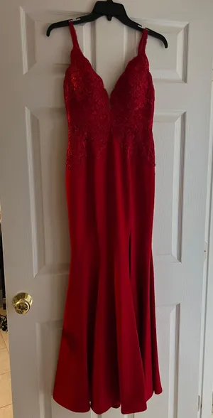 Cinderella Divine Red Prom Dress thumbnail 1