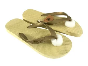 Clppli Womens Flip Flop Sandals Slides Gold Yellow Size 7/8 thumbnail 1