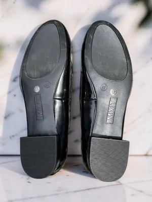 Mixit MX Chica Black Patent Ballet Flats Bow Slip On Shoes NWT Size 9.5 thumbnail 5