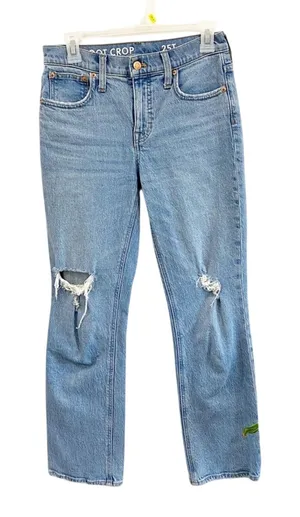 J.Crew Tall 25T Distressed Demi-Boot Crop Jeans Lyocell Stretch‎ BH773 thumbnail 1