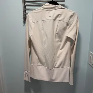 RBX Zip Up Athletic Jacket White Small Slim Fit Athleisure Workout thumbnail 4