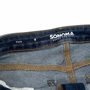 Sonoma Goods For Life Womens 6 Jeans Flare High Waisted Denim Distressed thumbnail 5