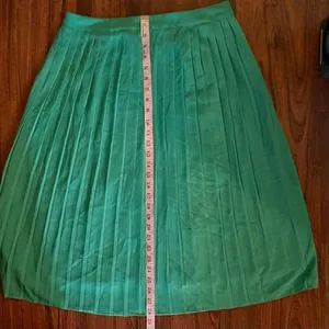 Vintage Green Pleated Skirt Size M thumbnail 4