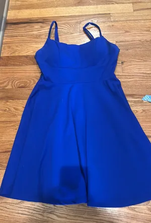Blue formal homecoming dress thumbnail 1
