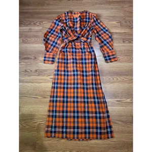 STAUD Crosshill Gingham Midi Dress Open Back Summer Dress Size Small thumbnail 10