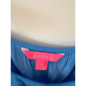 Lilly Pulitzer Blue Ruffle Camisole Top Adjustable Straps Size S RN88189 thumbnail 2