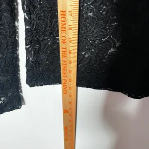 Loft Vtg Y2k 2000s Black Lace Top Medium Floral Victorian 90s Goth Whimsigoth thumbnail 6
