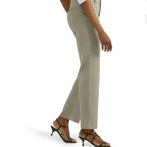 Lee Women's Straight Leg Pants Mushroom Tan Green 8‎ Medium thumbnail 7