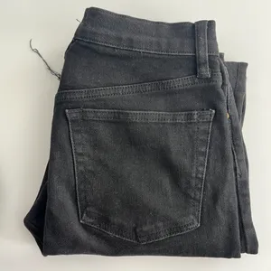 We The Free Skinny Jeans Womens 28 Black Good Distressed Raw Hem High Rise thumbnail 11