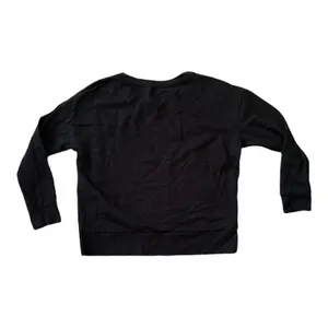Victoria’s Secret size medium black crew neck sweatshirt pullover logo shiny thumbnail 5