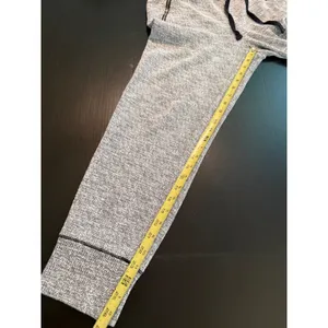 Aerie Womens Grey Marled‎ Knit Joggers Zipper Pockets Drawstring Lounge Pants M thumbnail 4