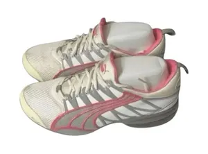 PUMA VOLTAIC EVO Women Athletic Sneaker Size 8.5 White Pink Running Trainers thumbnail 1