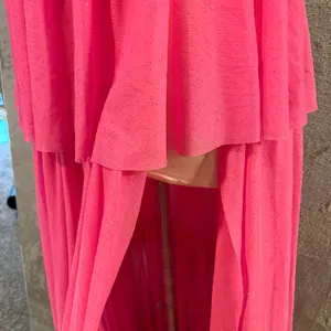 For Love & Lemons Juni Tulle‎ Maxi Dress in Pink Sparkle Glitter Size XS thumbnail 8