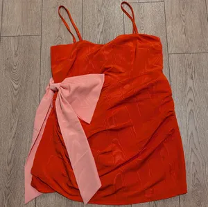 Future Collective Bow Dress PLUS XXL 2X Strapless Sweetheart Red Pink Orange thumbnail 4