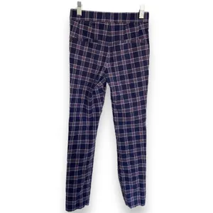 Sky and Sparrow Womens Pants Sz XS Navy Blue Plaid Twill‎ Tapered thumbnail 6