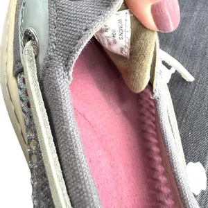 Sperry 8 Angelfish Linen Boat Shoe Womens Grey Flats Preppy loafer Open Weave thumbnail 6