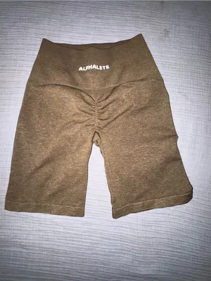 Alphalete Brown High-Rise Bike Shorts thumbnail 2
