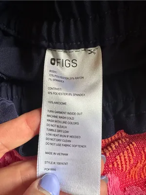 Figs scrubs Regina high waist straight leg pants navy blue 1001674 XXS/T TALL thumbnail 2
