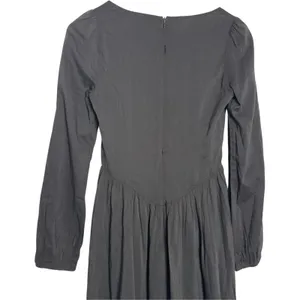 Reformation Oria Organic Cotton Long Sleeve Shirred V-Waist Scoop Midi Dress 0 thumbnail 13