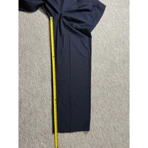 Venus Womens Navy Blue Pinstripe Wide‎ Leg Dress Pants Trousers Size 10 thumbnail 6