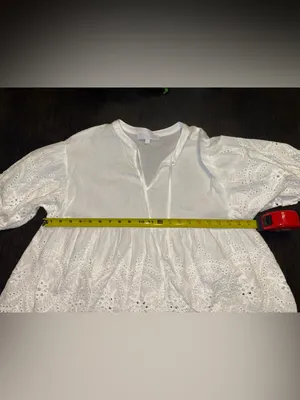 Sugarlips White Eyelet Peasant Tunic thumbnail 3