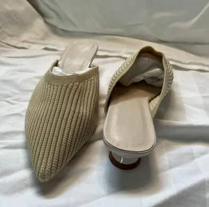 Kitten Heel Summer Mule Slide Color Sand Size 40 Tan thumbnail 5